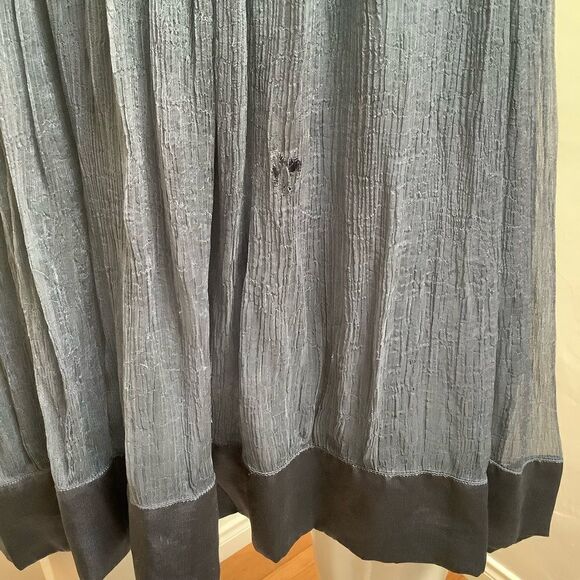 BONNIE STRAUSS SILK BEADED MINI DRESS SHEER MEDIUM - Picture 8 of 16